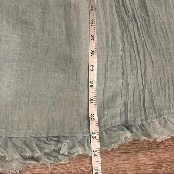 Umgee Mini Dress Women’s Medium Light Blue Gauzy Cotton Blend Lace Crochet Boho - Picture 8 of 10